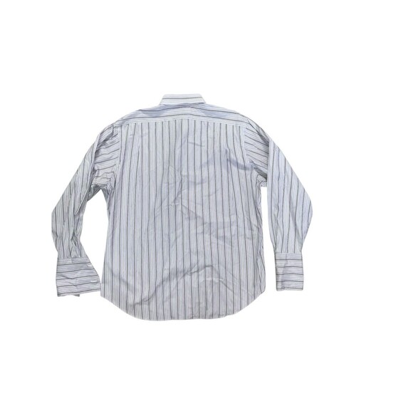 Polo Ralph Lauren Shirt Mens 17.5 35 Lavendar Stripe 2Ply Cotton French Cuff - Picture 8 of 8
